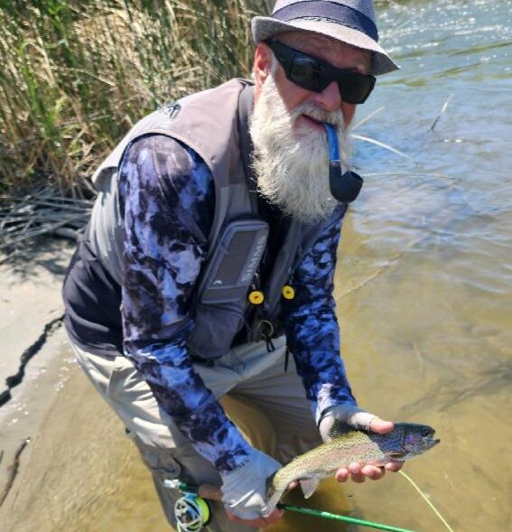 Lower Owens river rainbow trout caught on a fly